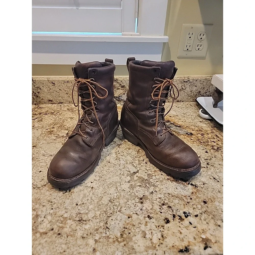 Red Wing Loggermax Leather Work Boots Mens 8.5D Leather Waterproof EH620 Vibram